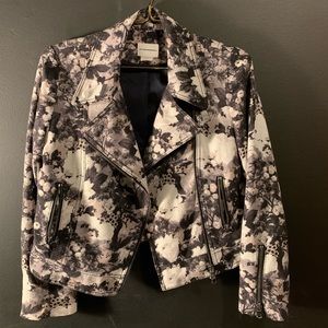 Club Monaco Davie Floral Moto Jacket.
